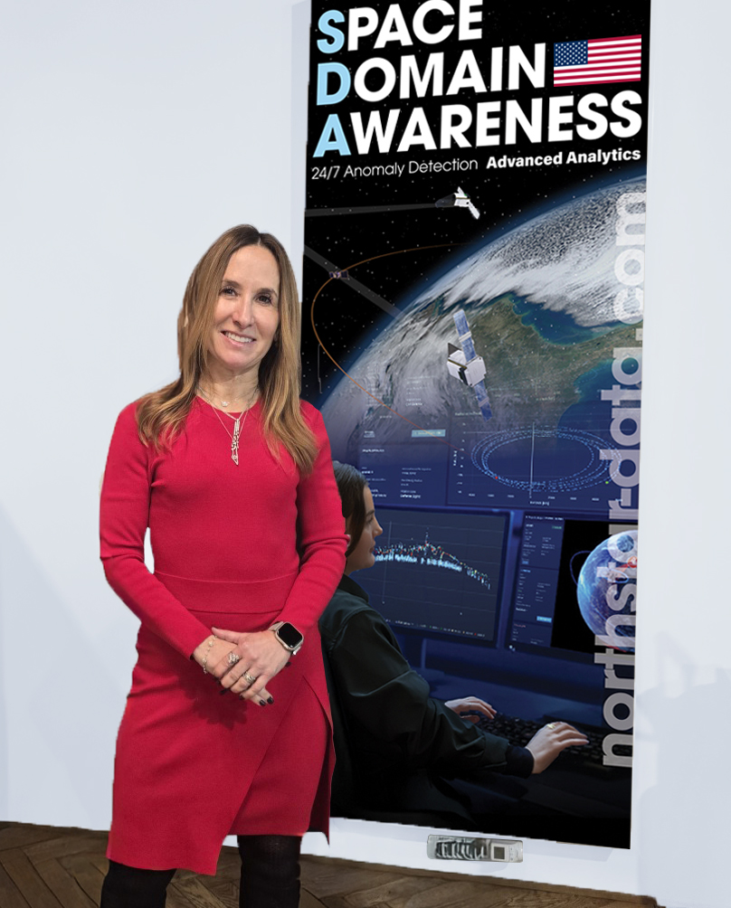 “SPACE DOMAIN AWARENESS” illustration showing Beth Michelson following her appointment as President of NorthStar Earth & Space Systems US.